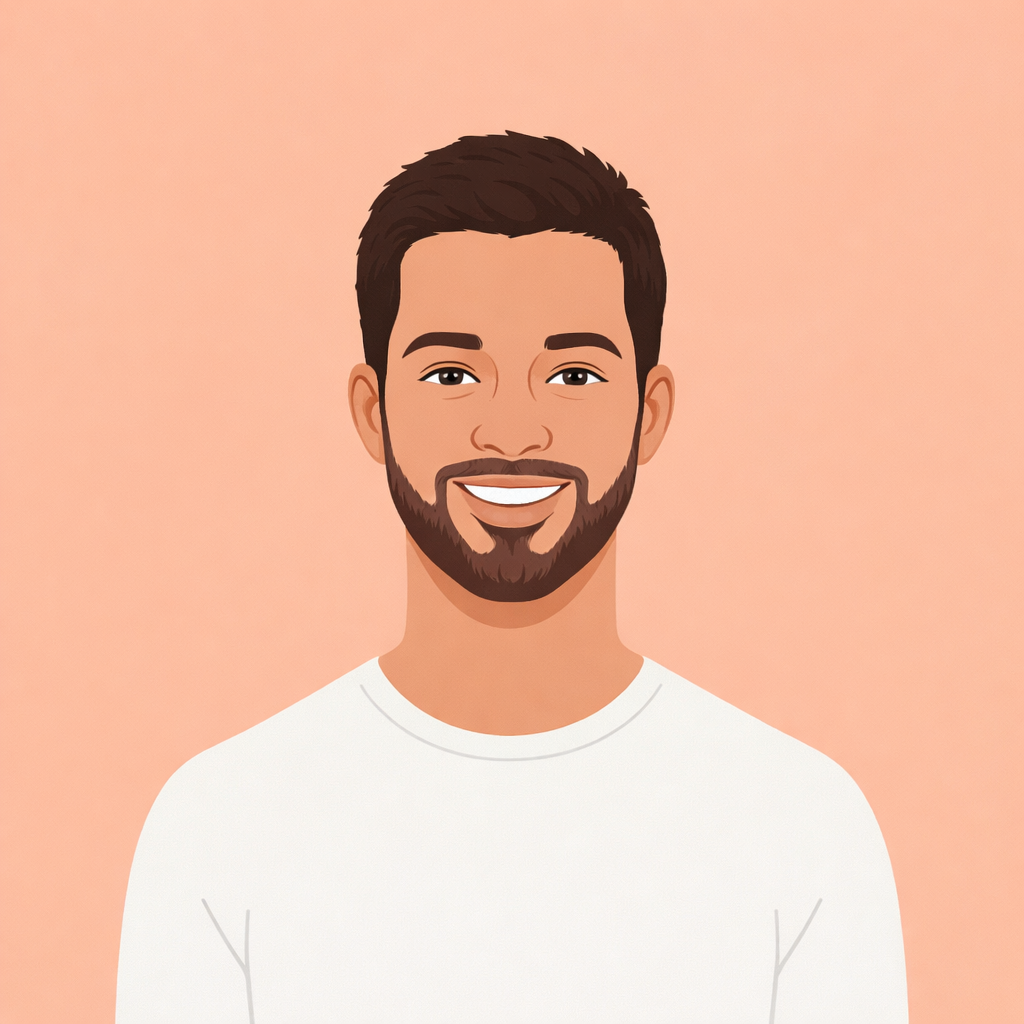 Confident man smiling